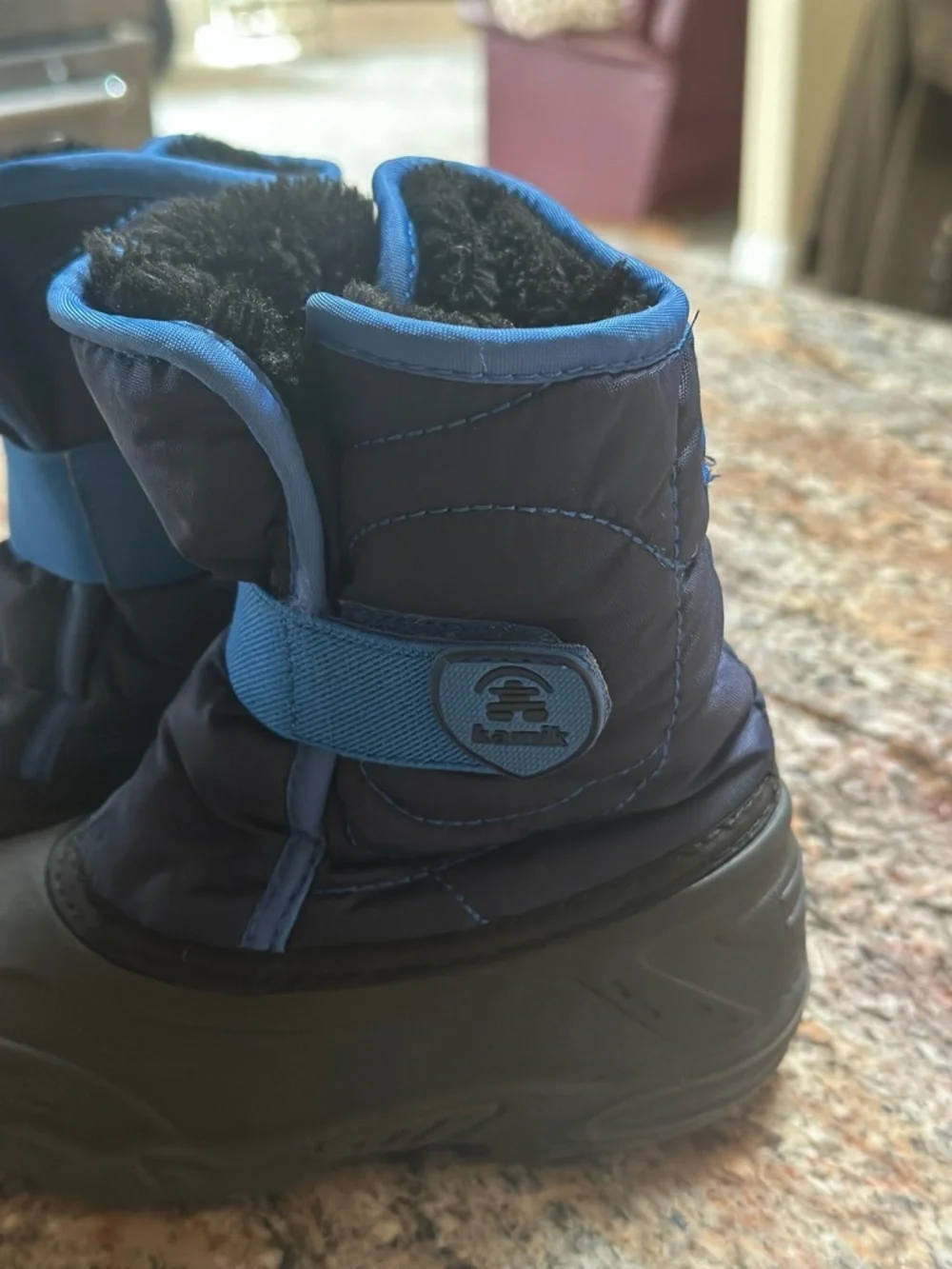 Kamik Kids Navy and Royal Blue Strap Snow Boots